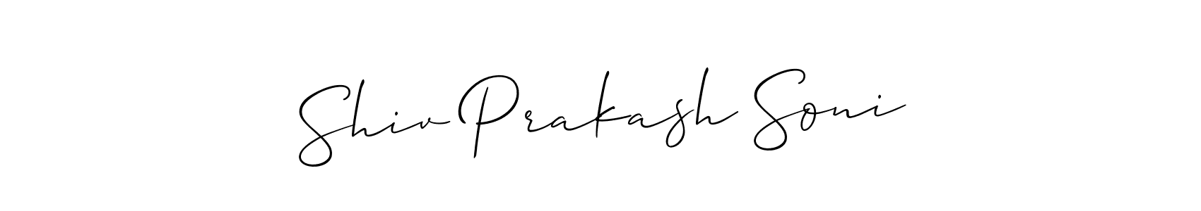 if you are searching for the best signature style for your name Shiv Prakash Soni. so please give up your signature search. here we have designed multiple signature styles  using Allison_Script. Shiv Prakash Soni signature style 2 images and pictures png