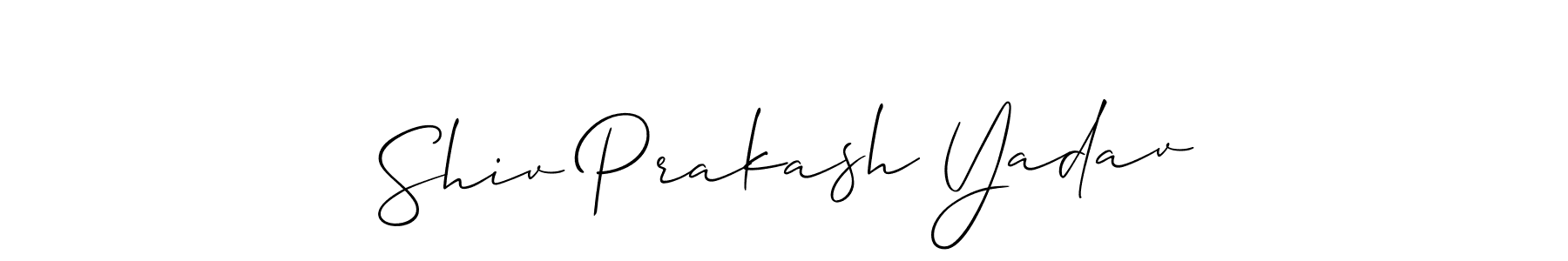 Use a signature maker to create a handwritten signature online. With this signature software, you can design (Allison_Script) your own signature for name Shiv Prakash Yadav. Shiv Prakash Yadav signature style 2 images and pictures png
