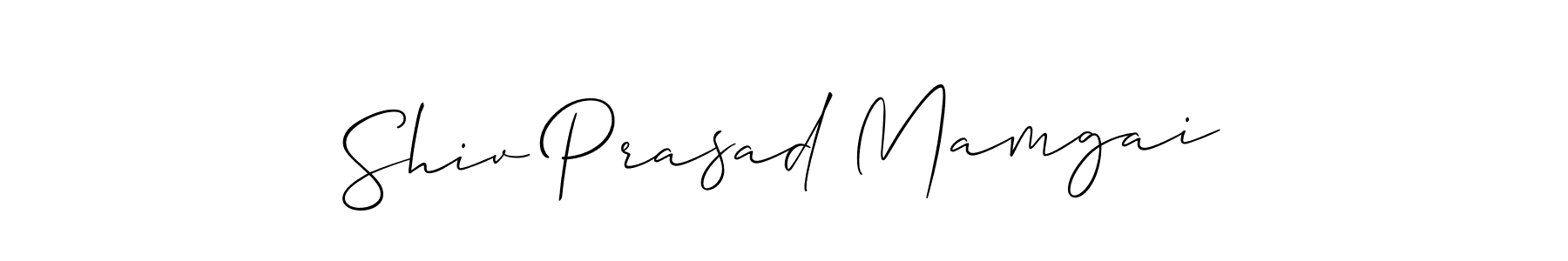 Also You can easily find your signature by using the search form. We will create Shiv Prasad Mamgai name handwritten signature images for you free of cost using Allison_Script sign style. Shiv Prasad Mamgai signature style 2 images and pictures png
