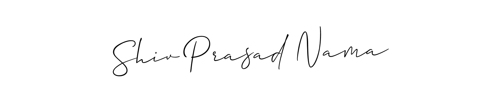 How to Draw Shiv Prasad Nama signature style? Allison_Script is a latest design signature styles for name Shiv Prasad Nama. Shiv Prasad Nama signature style 2 images and pictures png