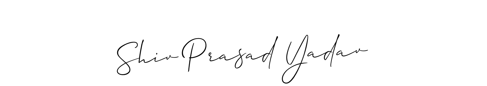 Allison_Script is a professional signature style that is perfect for those who want to add a touch of class to their signature. It is also a great choice for those who want to make their signature more unique. Get Shiv Prasad Yadav name to fancy signature for free. Shiv Prasad Yadav signature style 2 images and pictures png