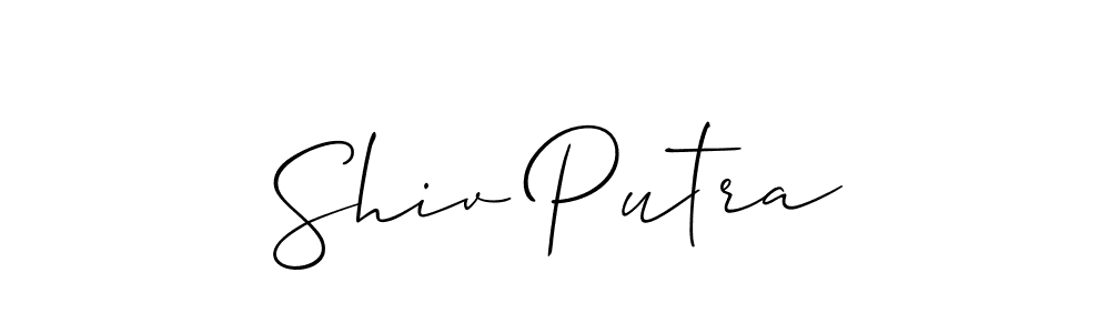 How to make Shiv Putra name signature. Use Allison_Script style for creating short signs online. This is the latest handwritten sign. Shiv Putra signature style 2 images and pictures png