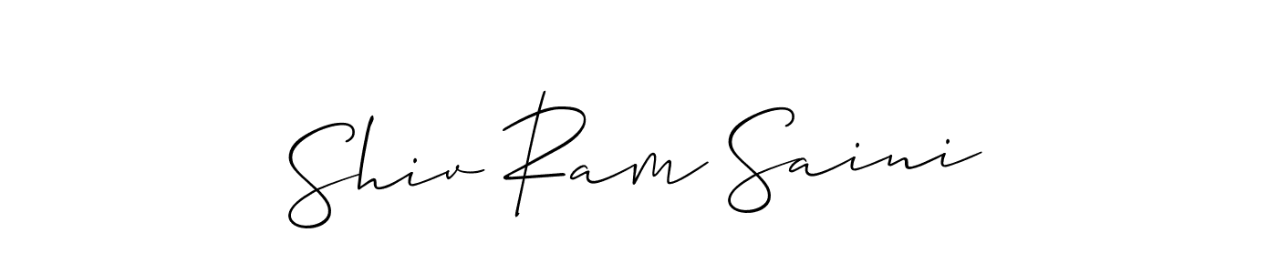 Allison_Script is a professional signature style that is perfect for those who want to add a touch of class to their signature. It is also a great choice for those who want to make their signature more unique. Get Shiv Ram Saini name to fancy signature for free. Shiv Ram Saini signature style 2 images and pictures png