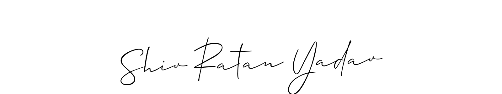 How to make Shiv Ratan Yadav name signature. Use Allison_Script style for creating short signs online. This is the latest handwritten sign. Shiv Ratan Yadav signature style 2 images and pictures png