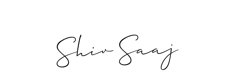 Allison_Script is a professional signature style that is perfect for those who want to add a touch of class to their signature. It is also a great choice for those who want to make their signature more unique. Get Shiv Saaj name to fancy signature for free. Shiv Saaj signature style 2 images and pictures png