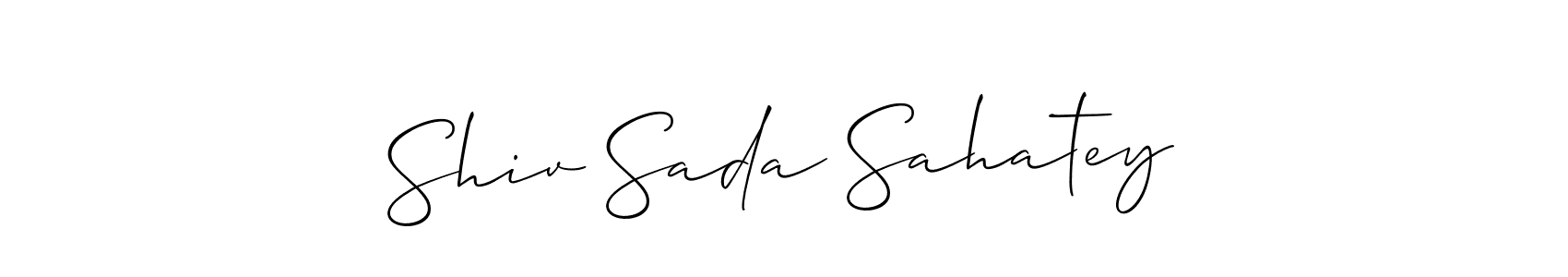 Shiv Sada Sahatey stylish signature style. Best Handwritten Sign (Allison_Script) for my name. Handwritten Signature Collection Ideas for my name Shiv Sada Sahatey. Shiv Sada Sahatey signature style 2 images and pictures png