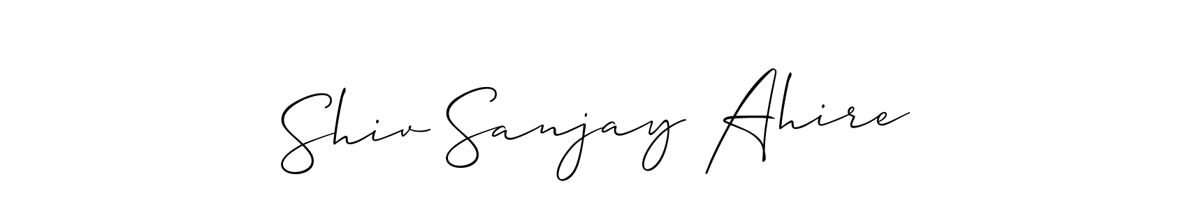 Use a signature maker to create a handwritten signature online. With this signature software, you can design (Allison_Script) your own signature for name Shiv Sanjay Ahire. Shiv Sanjay Ahire signature style 2 images and pictures png