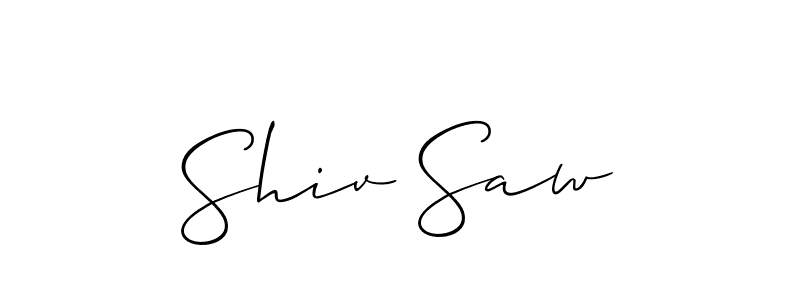 How to make Shiv Saw name signature. Use Allison_Script style for creating short signs online. This is the latest handwritten sign. Shiv Saw signature style 2 images and pictures png