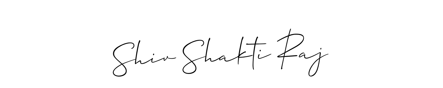 Also we have Shiv Shakti Raj name is the best signature style. Create professional handwritten signature collection using Allison_Script autograph style. Shiv Shakti Raj signature style 2 images and pictures png