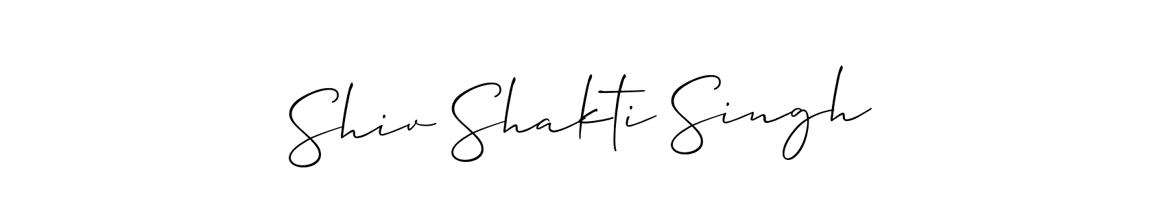 Use a signature maker to create a handwritten signature online. With this signature software, you can design (Allison_Script) your own signature for name Shiv Shakti Singh. Shiv Shakti Singh signature style 2 images and pictures png