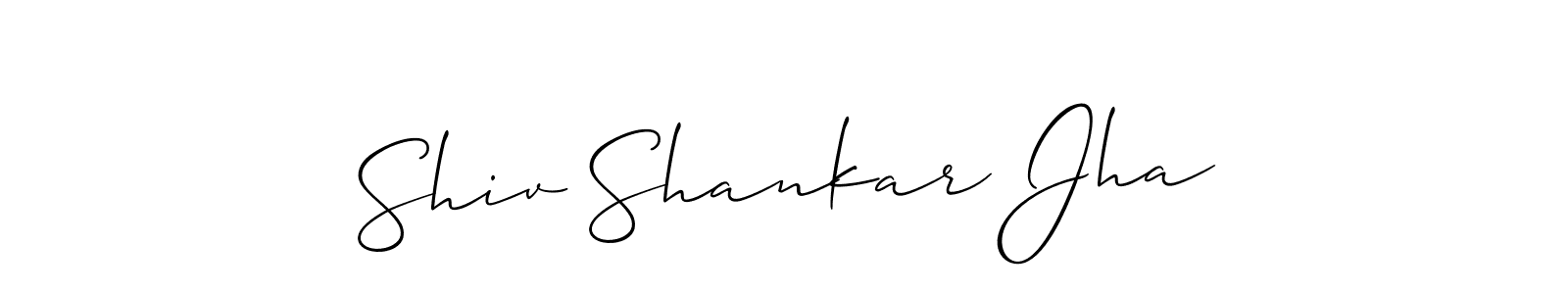 Design your own signature with our free online signature maker. With this signature software, you can create a handwritten (Allison_Script) signature for name Shiv Shankar Jha. Shiv Shankar Jha signature style 2 images and pictures png