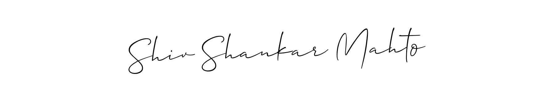 Design your own signature with our free online signature maker. With this signature software, you can create a handwritten (Allison_Script) signature for name Shiv Shankar Mahto. Shiv Shankar Mahto signature style 2 images and pictures png