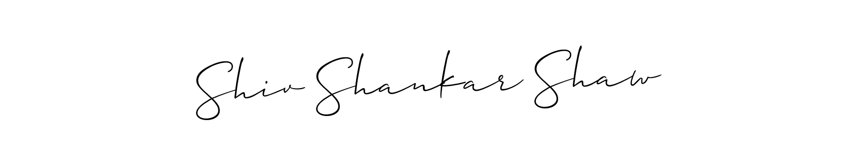 How to make Shiv Shankar Shaw name signature. Use Allison_Script style for creating short signs online. This is the latest handwritten sign. Shiv Shankar Shaw signature style 2 images and pictures png