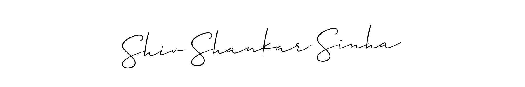 Create a beautiful signature design for name Shiv Shankar Sinha. With this signature (Allison_Script) fonts, you can make a handwritten signature for free. Shiv Shankar Sinha signature style 2 images and pictures png