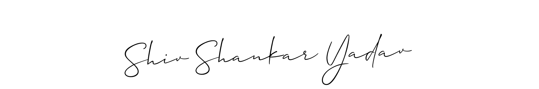 Use a signature maker to create a handwritten signature online. With this signature software, you can design (Allison_Script) your own signature for name Shiv Shankar Yadav. Shiv Shankar Yadav signature style 2 images and pictures png