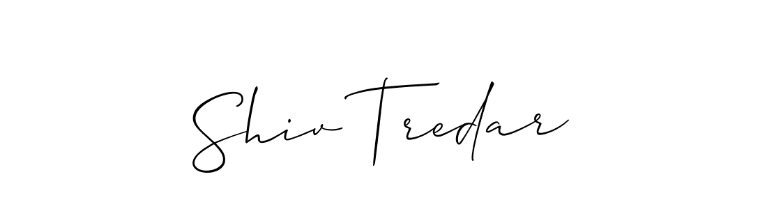 It looks lik you need a new signature style for name Shiv Tredar. Design unique handwritten (Allison_Script) signature with our free signature maker in just a few clicks. Shiv Tredar signature style 2 images and pictures png