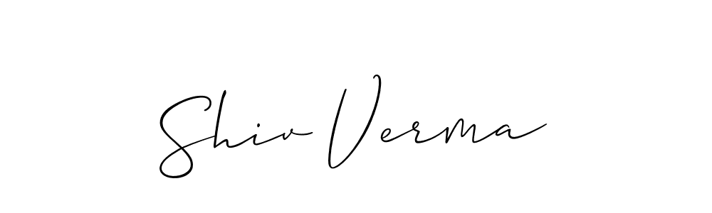Create a beautiful signature design for name Shiv Verma. With this signature (Allison_Script) fonts, you can make a handwritten signature for free. Shiv Verma signature style 2 images and pictures png