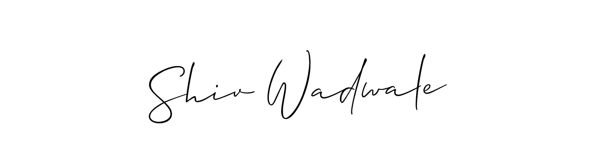 Use a signature maker to create a handwritten signature online. With this signature software, you can design (Allison_Script) your own signature for name Shiv Wadwale. Shiv Wadwale signature style 2 images and pictures png