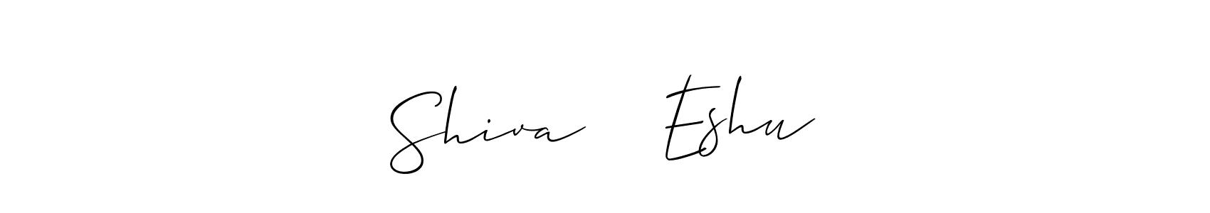 Shiva ❤️ Eshu stylish signature style. Best Handwritten Sign (Allison_Script) for my name. Handwritten Signature Collection Ideas for my name Shiva ❤️ Eshu. Shiva ❤️ Eshu signature style 2 images and pictures png