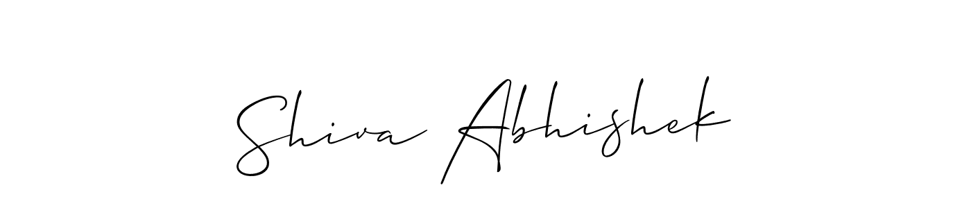 How to make Shiva Abhishek signature? Allison_Script is a professional autograph style. Create handwritten signature for Shiva Abhishek name. Shiva Abhishek signature style 2 images and pictures png