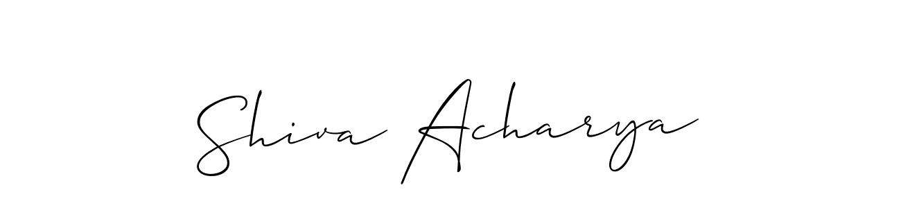 How to Draw Shiva Acharya signature style? Allison_Script is a latest design signature styles for name Shiva Acharya. Shiva Acharya signature style 2 images and pictures png