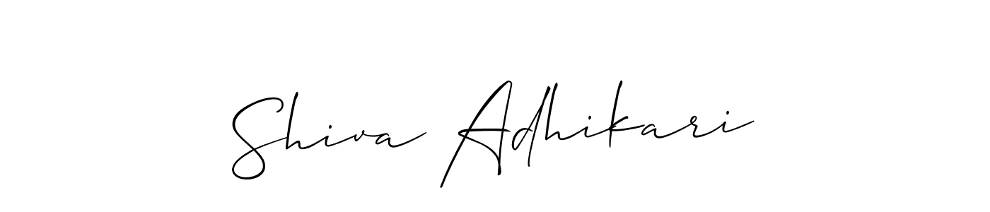 Also You can easily find your signature by using the search form. We will create Shiva Adhikari name handwritten signature images for you free of cost using Allison_Script sign style. Shiva Adhikari signature style 2 images and pictures png