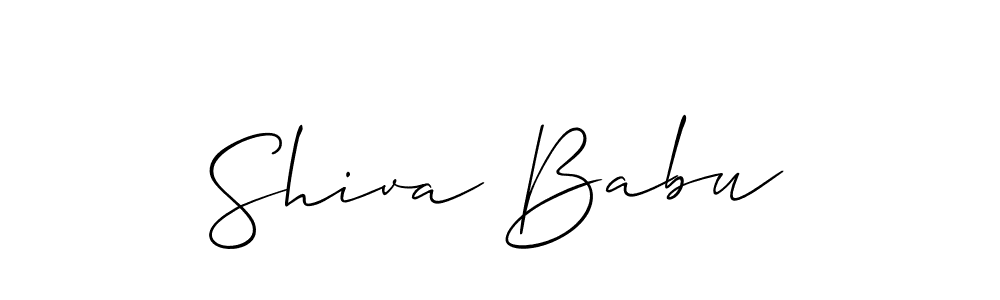 You should practise on your own different ways (Allison_Script) to write your name (Shiva Babu) in signature. don't let someone else do it for you. Shiva Babu signature style 2 images and pictures png