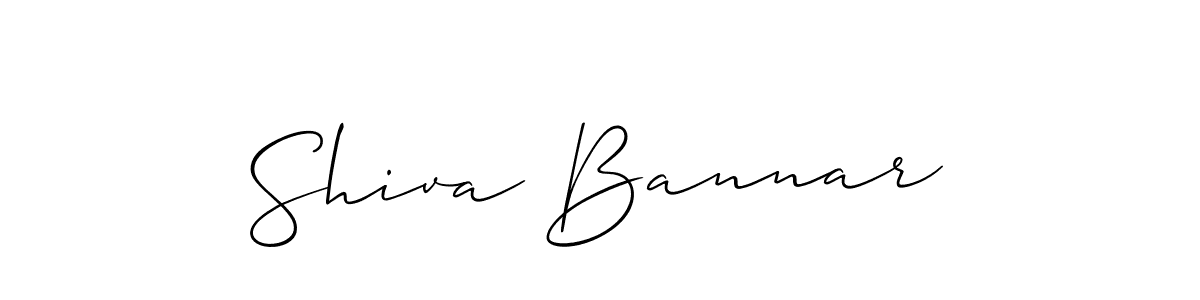 Make a beautiful signature design for name Shiva Bannar. With this signature (Allison_Script) style, you can create a handwritten signature for free. Shiva Bannar signature style 2 images and pictures png