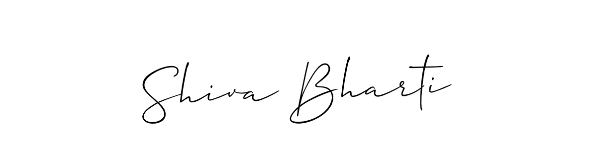 Shiva Bharti stylish signature style. Best Handwritten Sign (Allison_Script) for my name. Handwritten Signature Collection Ideas for my name Shiva Bharti. Shiva Bharti signature style 2 images and pictures png