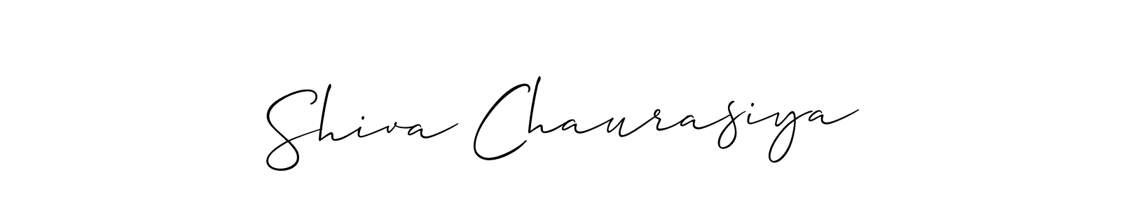 How to make Shiva Chaurasiya name signature. Use Allison_Script style for creating short signs online. This is the latest handwritten sign. Shiva Chaurasiya signature style 2 images and pictures png