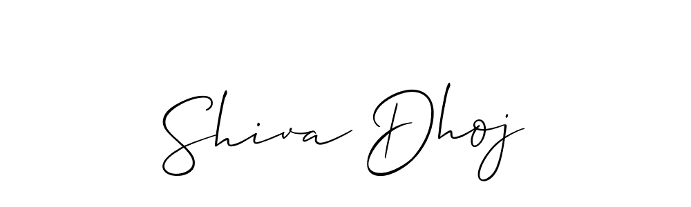 How to make Shiva Dhoj signature? Allison_Script is a professional autograph style. Create handwritten signature for Shiva Dhoj name. Shiva Dhoj signature style 2 images and pictures png