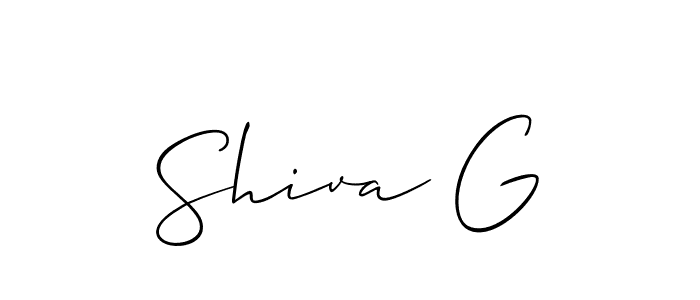 Make a beautiful signature design for name Shiva G. With this signature (Allison_Script) style, you can create a handwritten signature for free. Shiva G signature style 2 images and pictures png