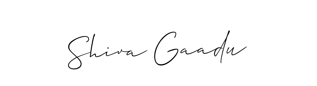 Also we have Shiva Gaadu name is the best signature style. Create professional handwritten signature collection using Allison_Script autograph style. Shiva Gaadu signature style 2 images and pictures png