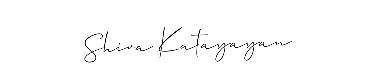 How to make Shiva Katayayan name signature. Use Allison_Script style for creating short signs online. This is the latest handwritten sign. Shiva Katayayan signature style 2 images and pictures png