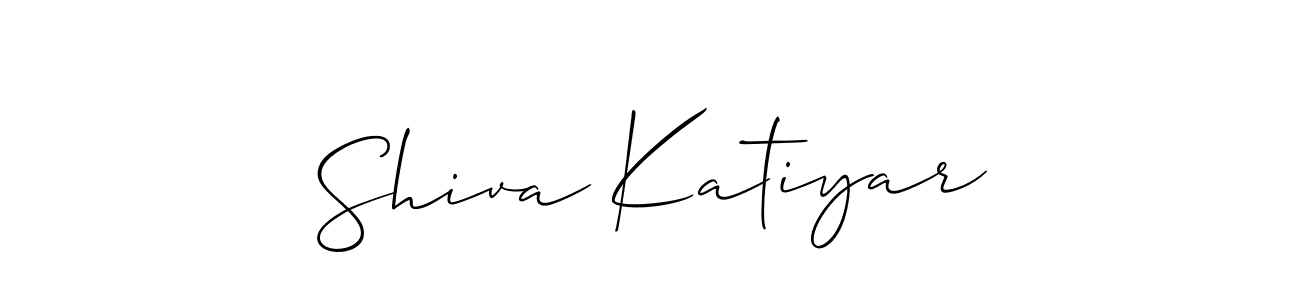The best way (Allison_Script) to make a short signature is to pick only two or three words in your name. The name Shiva Katiyar include a total of six letters. For converting this name. Shiva Katiyar signature style 2 images and pictures png