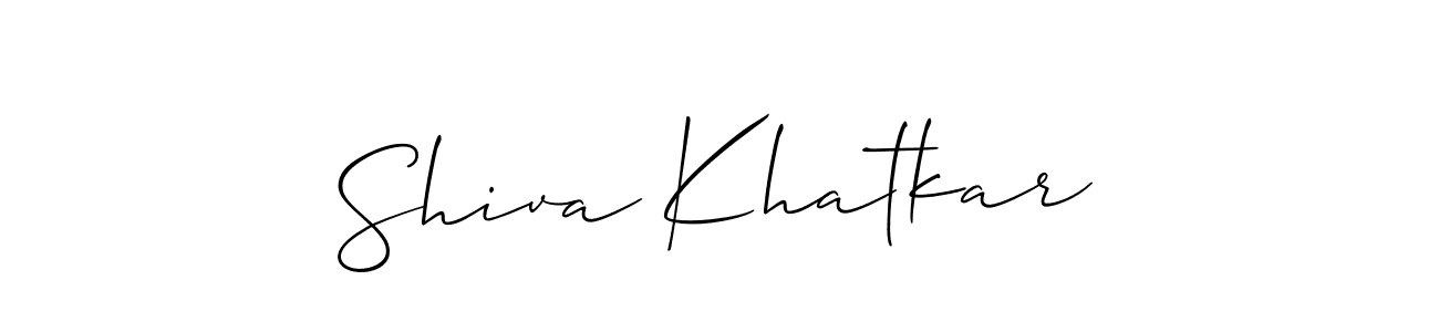 Create a beautiful signature design for name Shiva Khatkar. With this signature (Allison_Script) fonts, you can make a handwritten signature for free. Shiva Khatkar signature style 2 images and pictures png