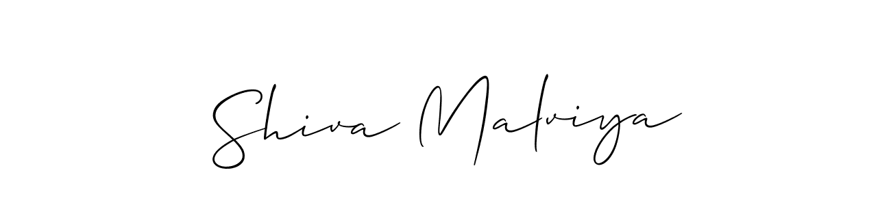 Create a beautiful signature design for name Shiva Malviya. With this signature (Allison_Script) fonts, you can make a handwritten signature for free. Shiva Malviya signature style 2 images and pictures png