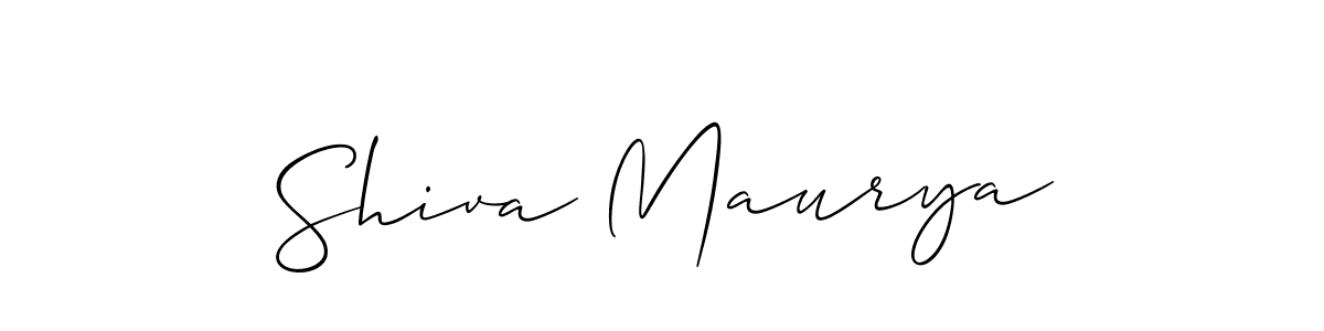 Use a signature maker to create a handwritten signature online. With this signature software, you can design (Allison_Script) your own signature for name Shiva Maurya. Shiva Maurya signature style 2 images and pictures png