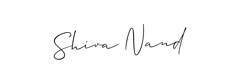 The best way (Allison_Script) to make a short signature is to pick only two or three words in your name. The name Shiva Nand include a total of six letters. For converting this name. Shiva Nand signature style 2 images and pictures png
