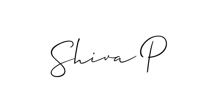 The best way (Allison_Script) to make a short signature is to pick only two or three words in your name. The name Shiva P include a total of six letters. For converting this name. Shiva P signature style 2 images and pictures png