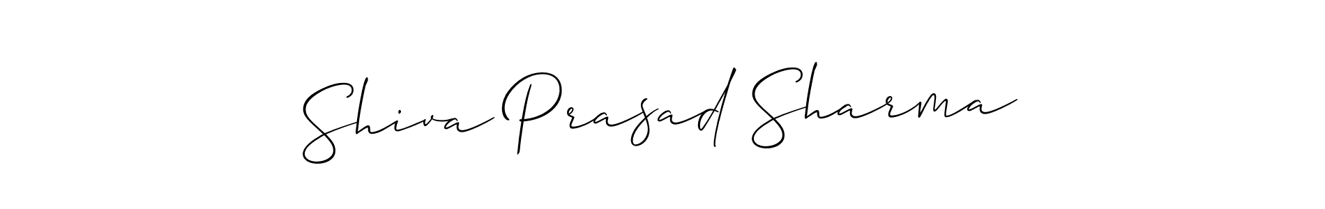 How to make Shiva Prasad Sharma signature? Allison_Script is a professional autograph style. Create handwritten signature for Shiva Prasad Sharma name. Shiva Prasad Sharma signature style 2 images and pictures png