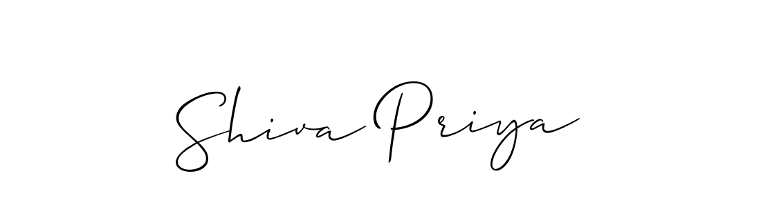 Similarly Allison_Script is the best handwritten signature design. Signature creator online .You can use it as an online autograph creator for name Shiva Priya. Shiva Priya signature style 2 images and pictures png