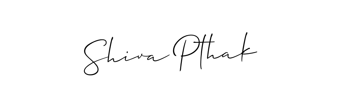 Allison_Script is a professional signature style that is perfect for those who want to add a touch of class to their signature. It is also a great choice for those who want to make their signature more unique. Get Shiva Pthak name to fancy signature for free. Shiva Pthak signature style 2 images and pictures png