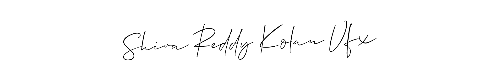 Shiva Reddy Kolan Vfx stylish signature style. Best Handwritten Sign (Allison_Script) for my name. Handwritten Signature Collection Ideas for my name Shiva Reddy Kolan Vfx. Shiva Reddy Kolan Vfx signature style 2 images and pictures png