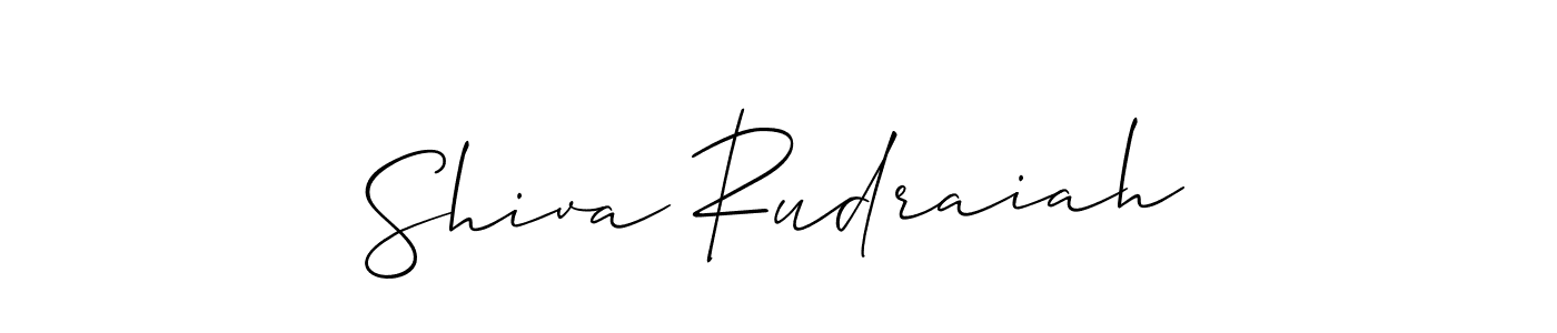 How to make Shiva Rudraiah name signature. Use Allison_Script style for creating short signs online. This is the latest handwritten sign. Shiva Rudraiah signature style 2 images and pictures png