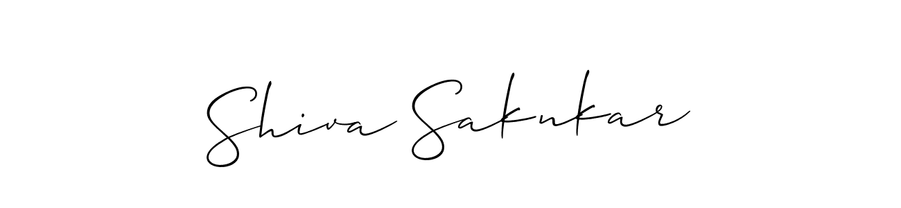 Allison_Script is a professional signature style that is perfect for those who want to add a touch of class to their signature. It is also a great choice for those who want to make their signature more unique. Get Shiva Saknkar name to fancy signature for free. Shiva Saknkar signature style 2 images and pictures png