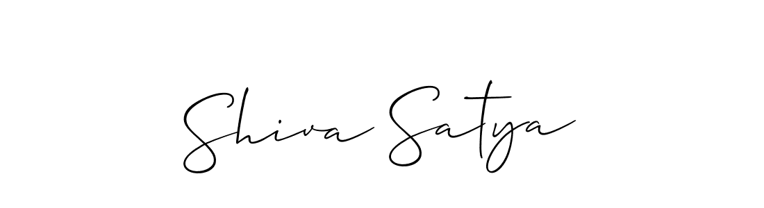 Create a beautiful signature design for name Shiva Satya. With this signature (Allison_Script) fonts, you can make a handwritten signature for free. Shiva Satya signature style 2 images and pictures png