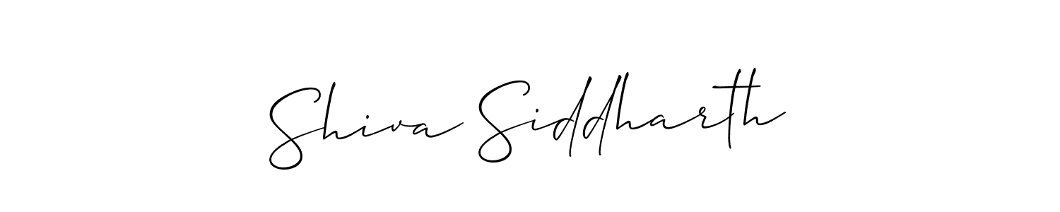 Also we have Shiva Siddharth name is the best signature style. Create professional handwritten signature collection using Allison_Script autograph style. Shiva Siddharth signature style 2 images and pictures png