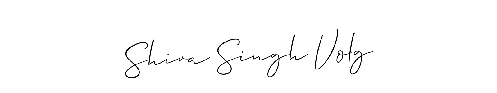 Use a signature maker to create a handwritten signature online. With this signature software, you can design (Allison_Script) your own signature for name Shiva Singh Volg. Shiva Singh Volg signature style 2 images and pictures png
