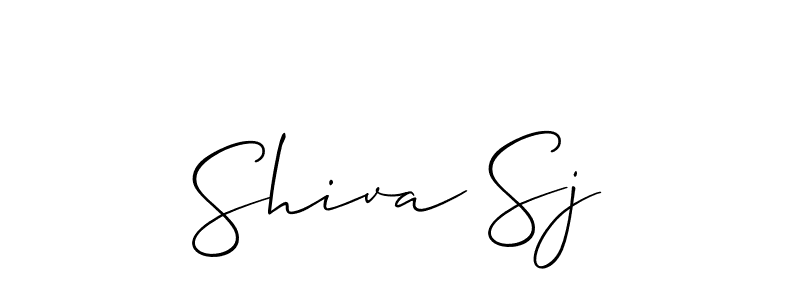 How to make Shiva Sj name signature. Use Allison_Script style for creating short signs online. This is the latest handwritten sign. Shiva Sj signature style 2 images and pictures png